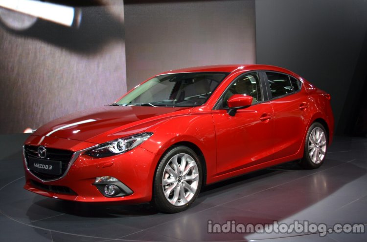 Front three quarter of the Mazda3 sedan