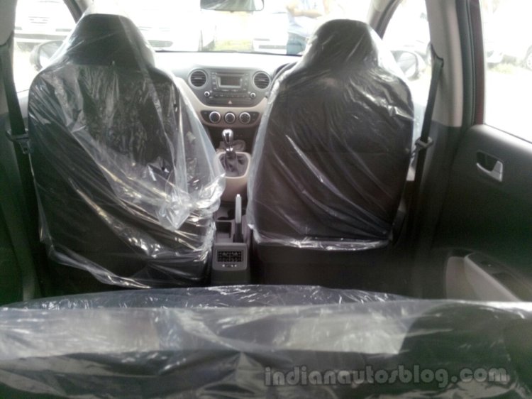 Hyundai Grand i10 demo car cabin rear