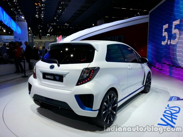 Rear right three quarter of the Toyota Yaris Hybrid-R Concept