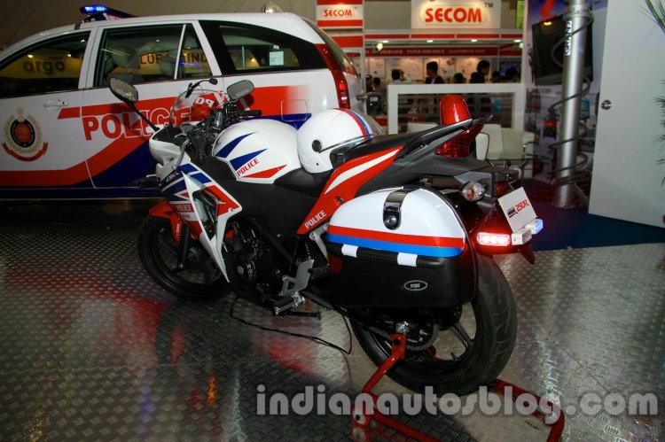Honda CBR 250R Police Model rear three quarters