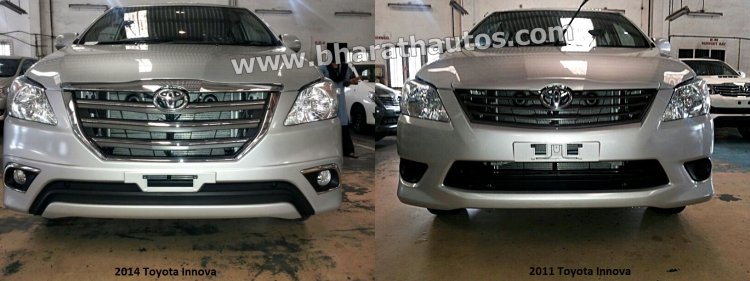 Toyota Innova Facelift comapred to older model
