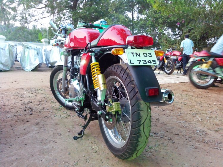 Royal Enfield Continental GT rear three quarters live image