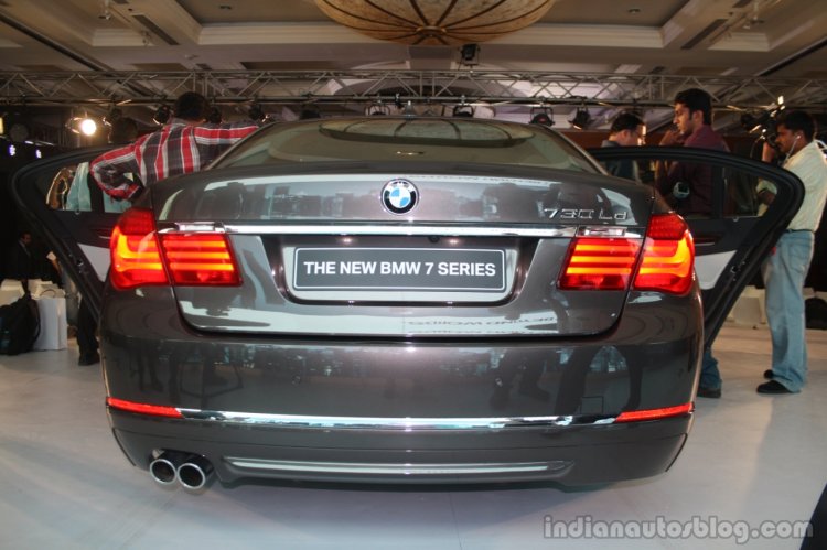 BMW 7 Series facelift rear from Indian launch