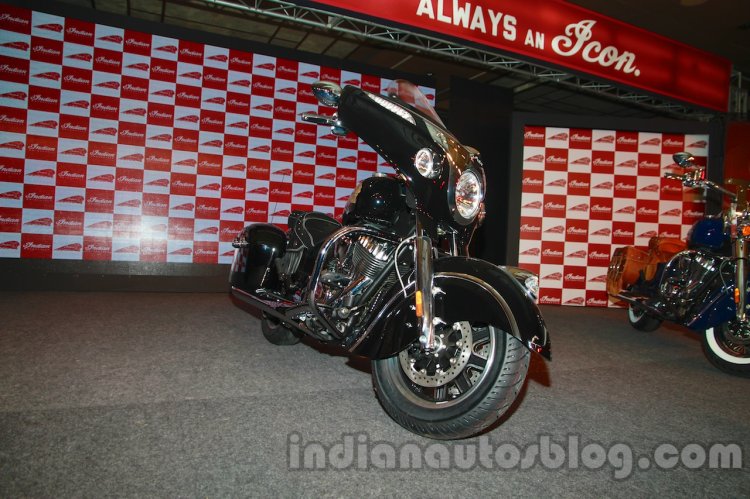 Indian Chieftain front three quarters from the launch in India