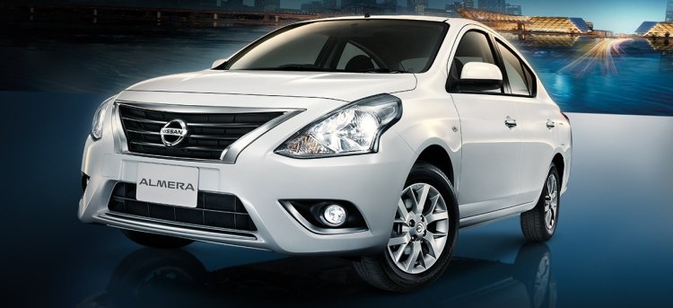 Nissan Sunny facelift front three quarters press image