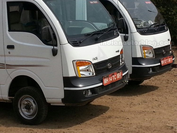 Tata Ace Magic facelift front fascia spyshot