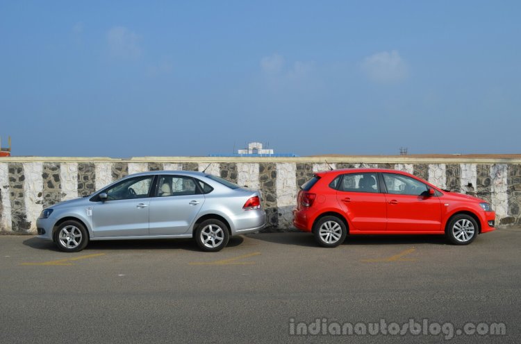 VW Vento Polo side by side