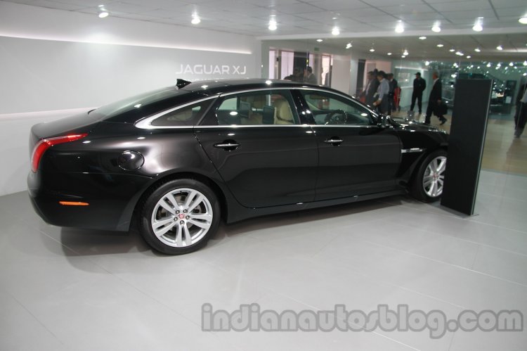2014 Jaguar XJ rear three quarters at Auto Expo 2014