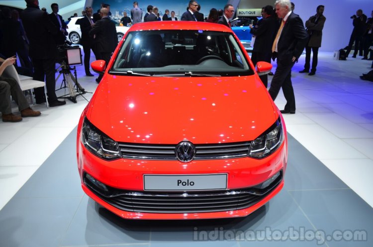 2014 VW Polo facelift front at Geneva Motor Show 2014