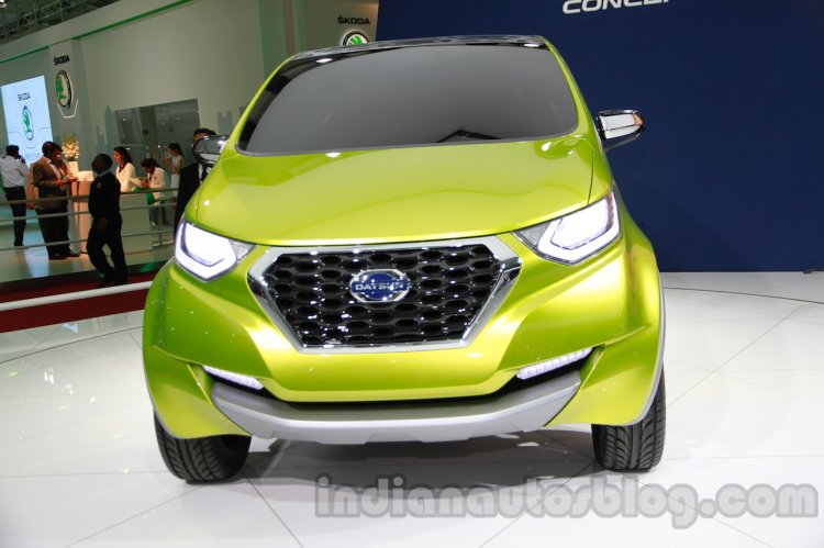Datsun Redi-Go front view at Auto Expo 2014
