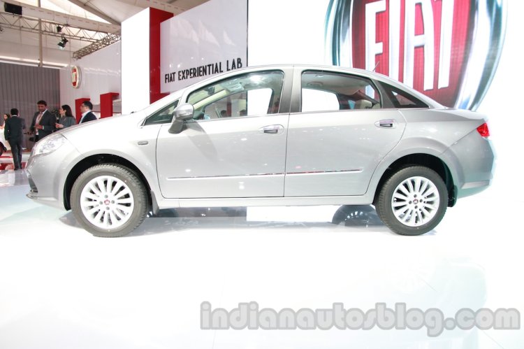 Fiat Linea facelift side view at Auto Expo 2014