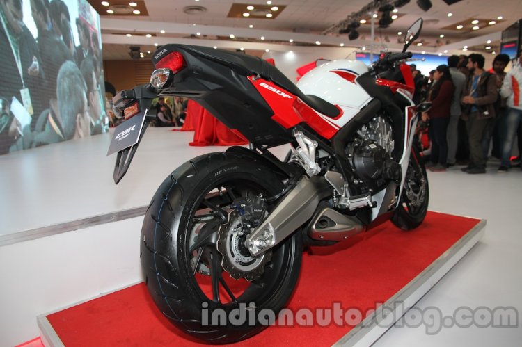 Honda CBR650F rear three quarters at Auto Expo 2014