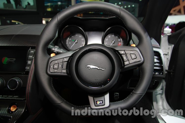 Jaguar F-Type R Coupe at Auto Expo 2014 steering