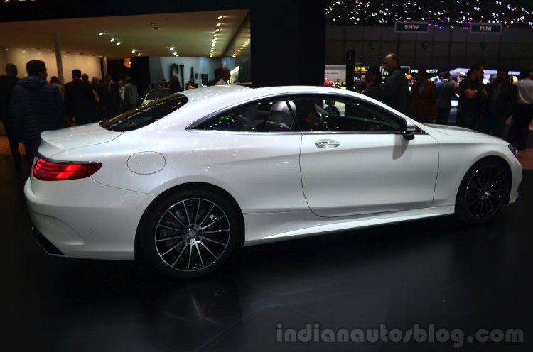 Mercedes S-Class Coupe side at Geneva Motor Show