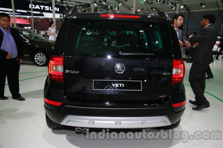 Skoda Yeti facelift rear fascia at Auto Expo 2014