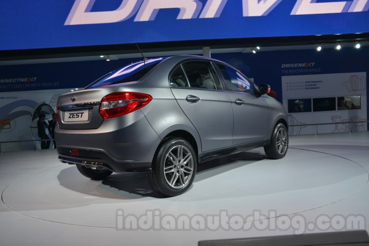 Tata Zest customized Auto Expo rear quarter