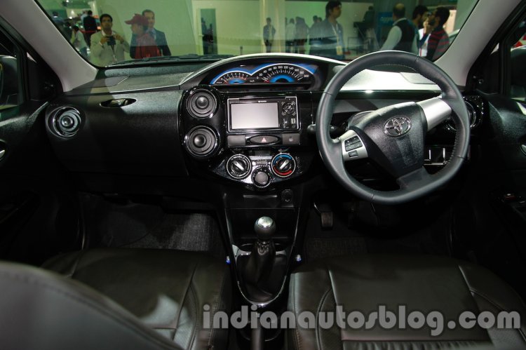 Toyota Etios Cross with accessories dashboard full view at Auto Expo 2014