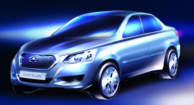 Datsun Sedan Model for Russia press sketch