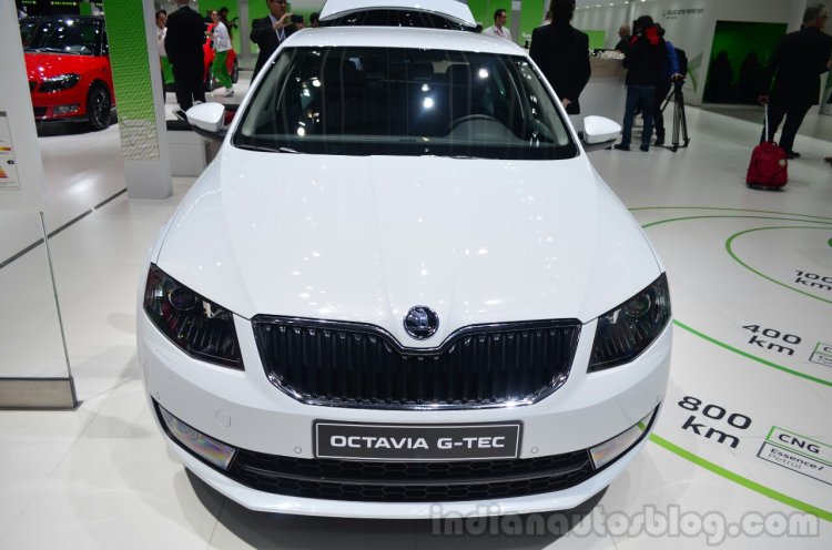 Skoda Octavia G-TEC front - Geneva Live