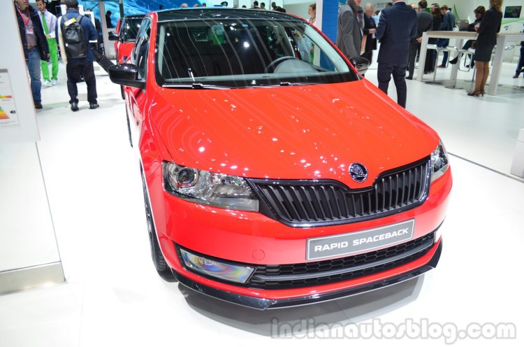 Skoda Rapid Spaceback Monte Carlo front three quarter - Geneva Live