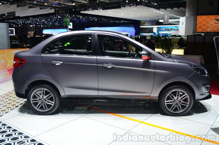 Tata Zest side profile - Geneva Live