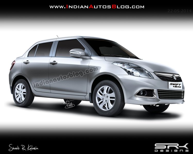 2014 Maruti Dzire facelift rendering