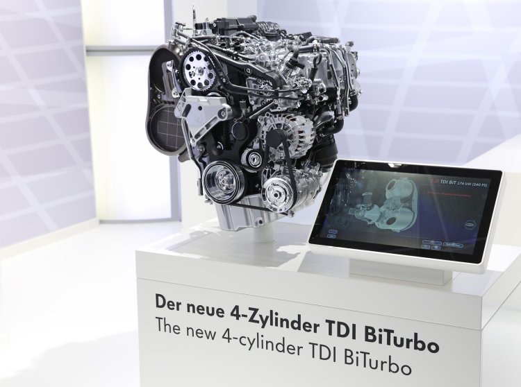 2015 VW Passat press shot diesel engine