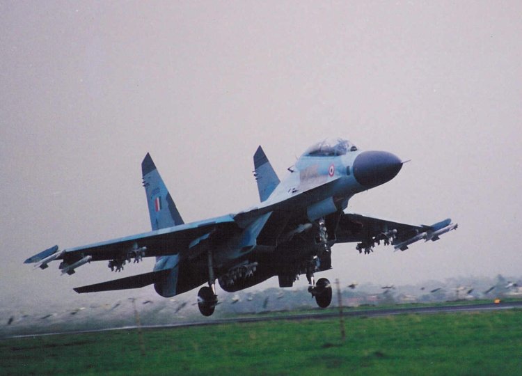 Sukhoi aircraft take off