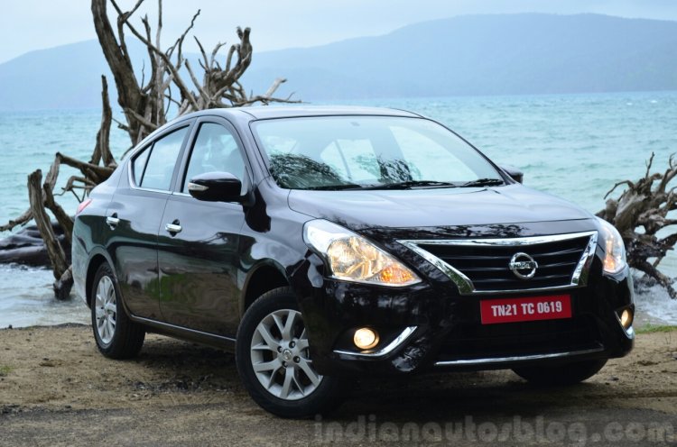 2014 Nissan Sunny facelift diesel review front three quarter view