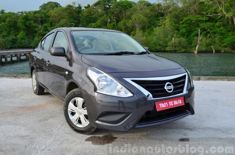2014 Nissan Sunny facelift petrol CVT review front three quarter