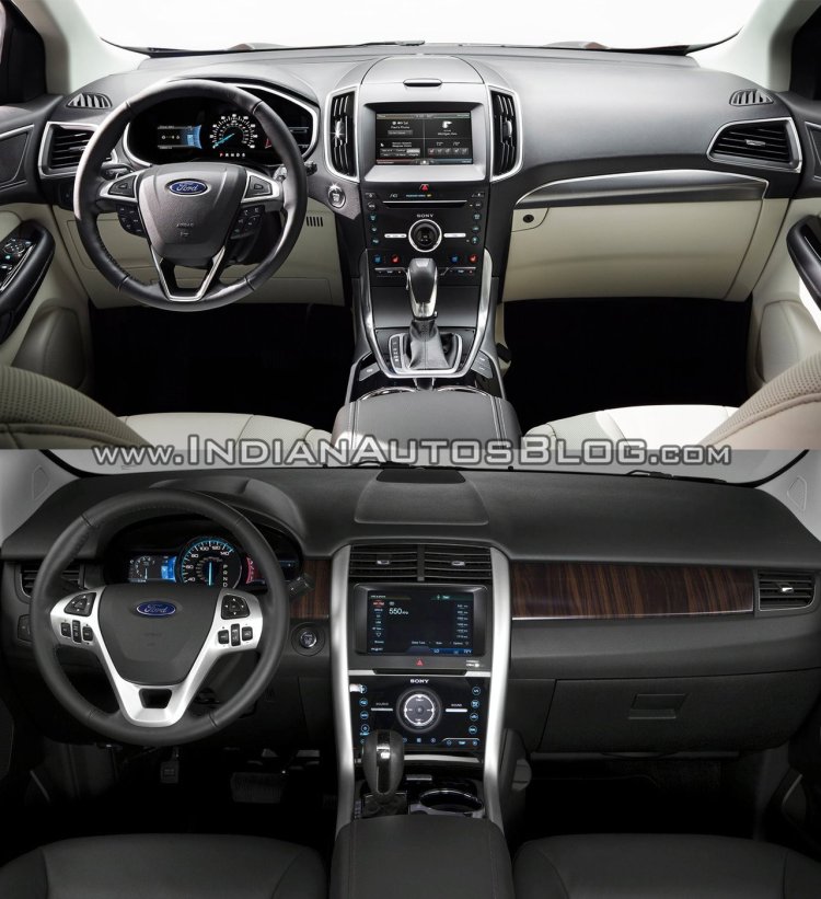 2015 Ford Edge dashboard vs 2011 Ford Edge dashboard