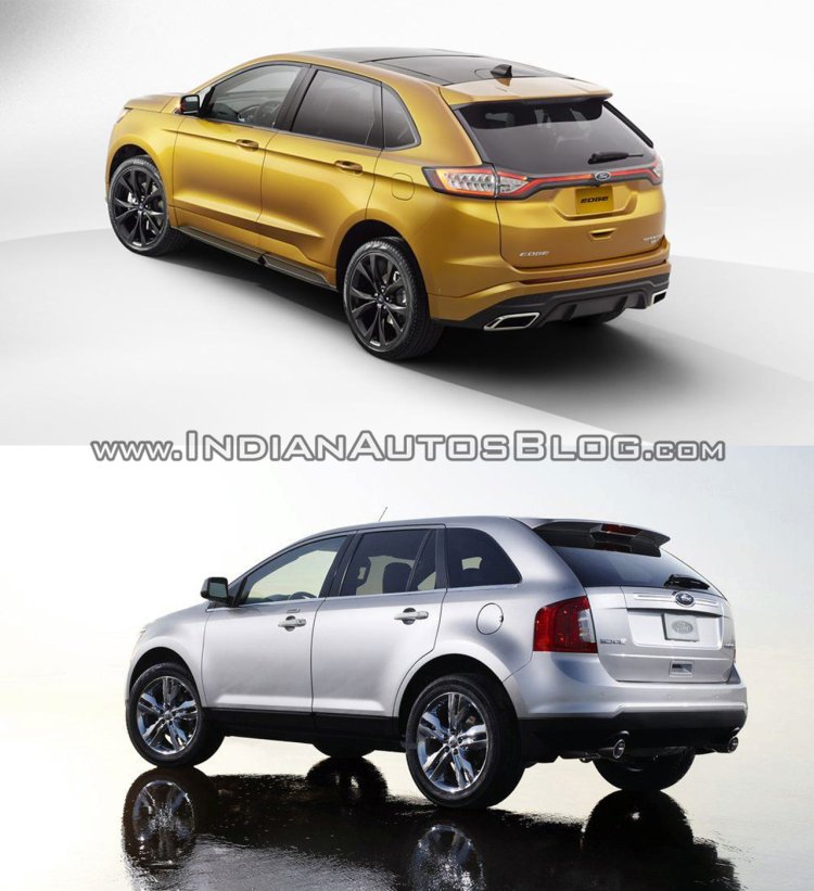 2015 Ford Edge rear vs 2011 Ford Edge rear