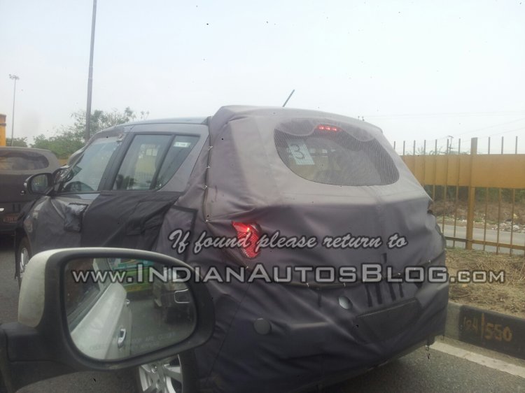 2015 Hyundai i20 with a camouflaged Maruti Swift rear