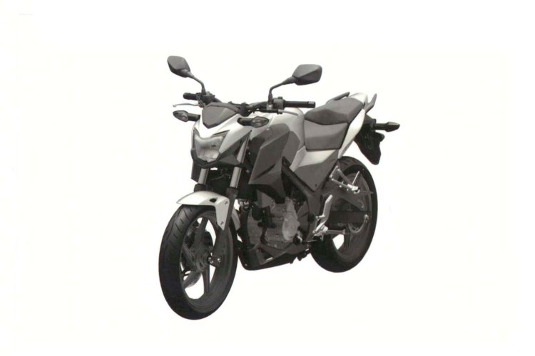 Honda CB300F patent leak front three quarters