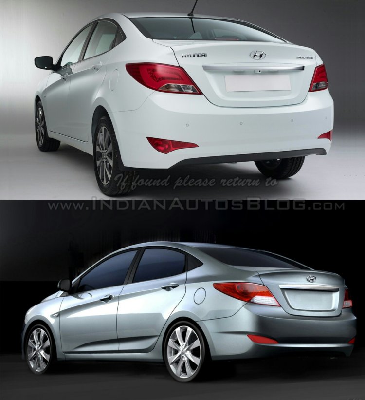 Hyundai Verna facelift vs Old Verna rear