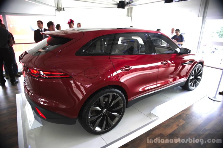 Jaguar C-X17 rear three quarters at the 2014 Goodwood Festival of Speed