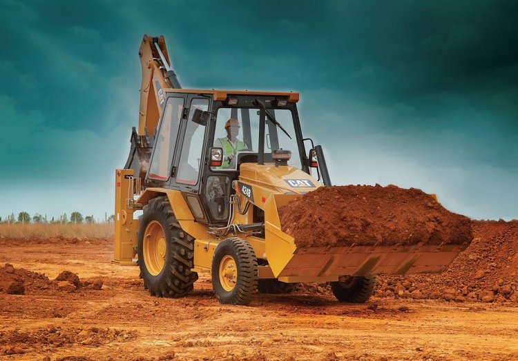 Caterpillar 424B Backhoe Loader press shot