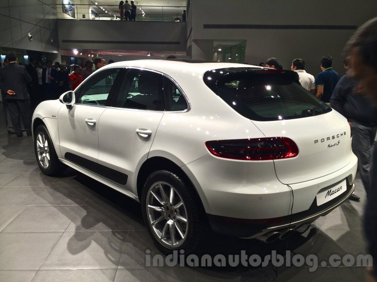 Porsche Macan rear three quarters in India