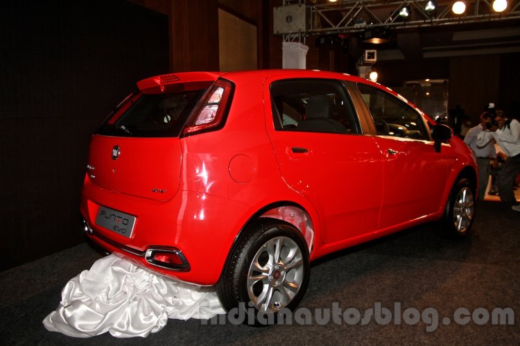 Fiat Punto Evo rear three quarters at the launch