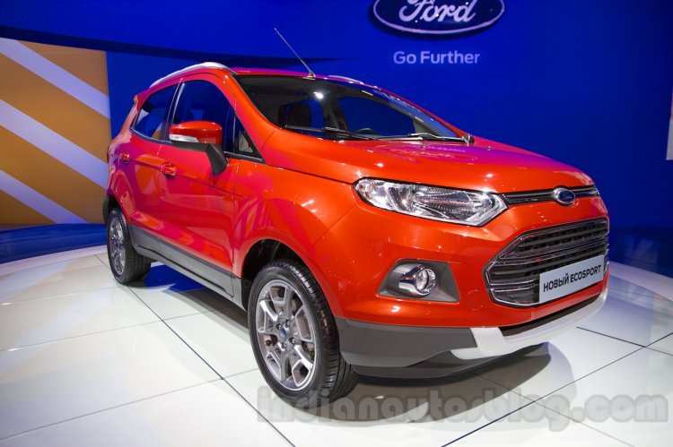 Ford EcoSport front three quarters left at the 2014 Moscow Motor Show