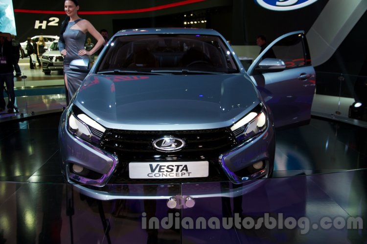 Lada Vesta Concept front at the Moscow Motor Show 2014Lada Vesta Concept front at the Moscow Motor Show 2014