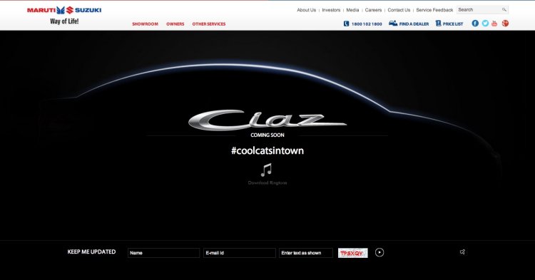 Maruti Ciaz microsite