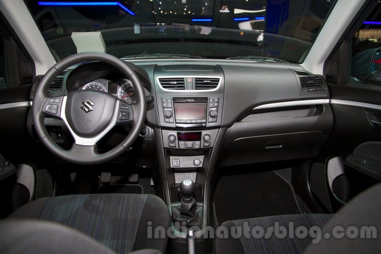 Suzuki Swift facelift dashboard at the 2014 Moscow Motor Show
