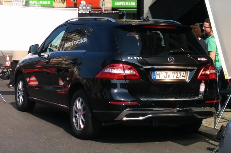 2015 Mercedes M Class facelift exposed rear