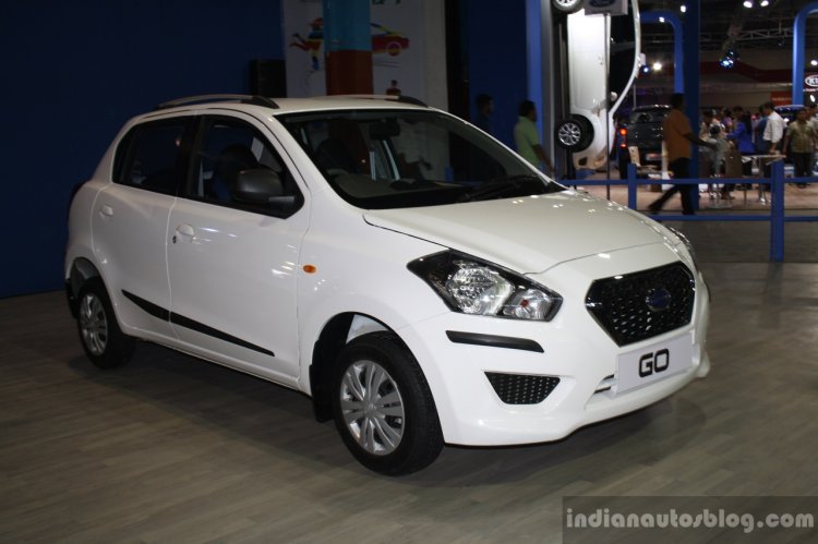 Datsun Go front right three quarter at the 2014 Nepal Auto Show