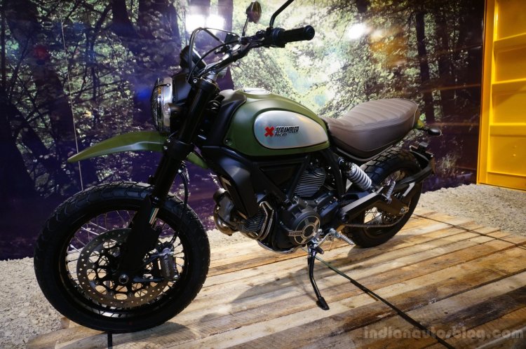Ducati Scrambler green at INTERMOT 2014