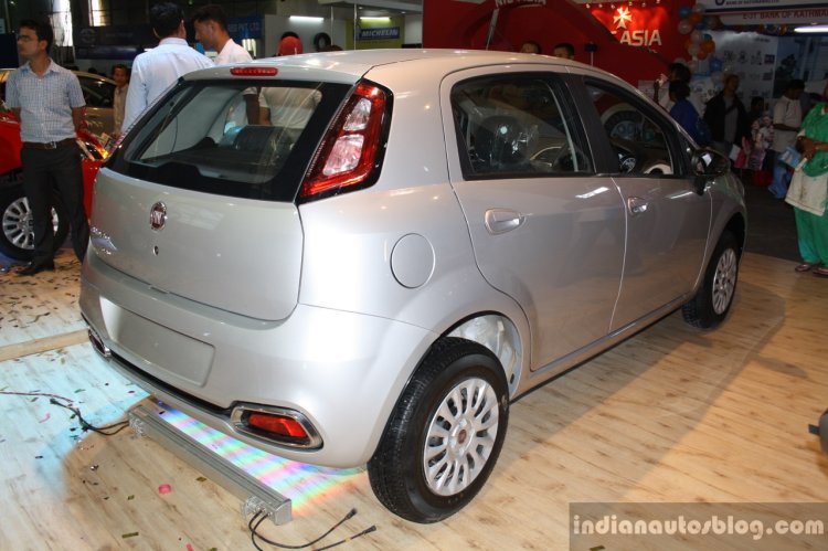 Fiat Punto Evo rear three quarter at the 2014 Nepal Auto Show