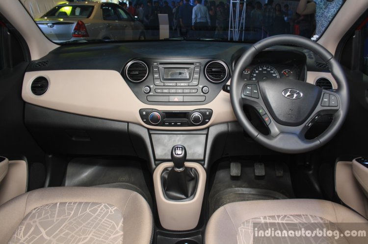 Hyundai Xcent interior at the 2014 Nepal Auto Show