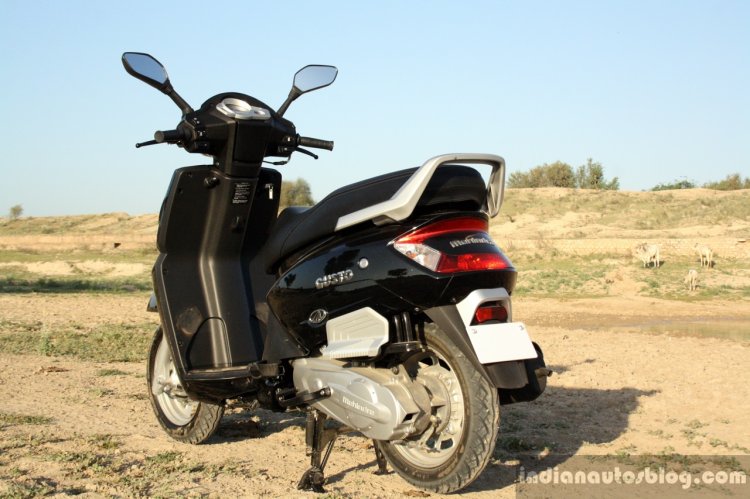 Mahindra Gusto review rear three quarter
