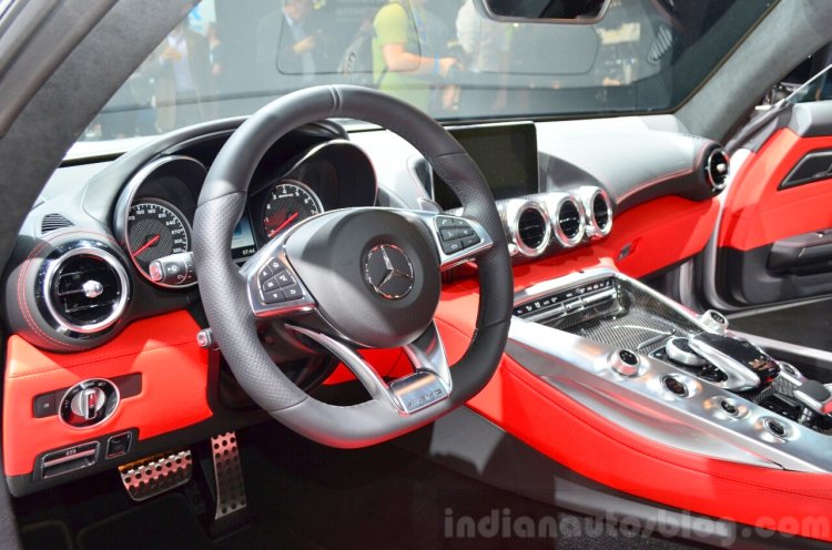 Mercedes AMG GT dashboard at the 2014 Paris Motor Show